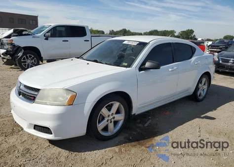 2013 Dodge Avenger Se из США, поврежденный, VIN 1C3CDZAB0DN712804